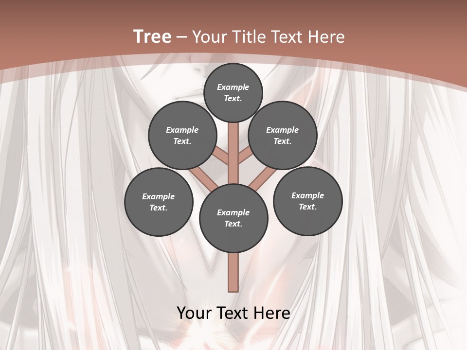A Anime Character With Long Hair And Red Eyes PowerPoint Template