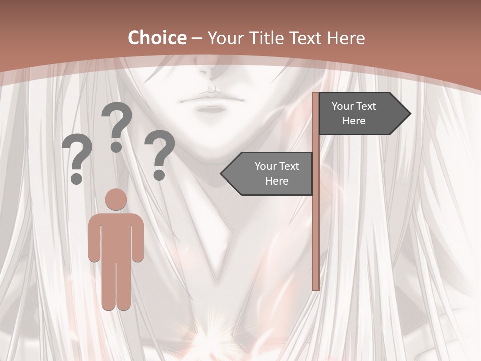 A Anime Character With Long Hair And Red Eyes PowerPoint Template