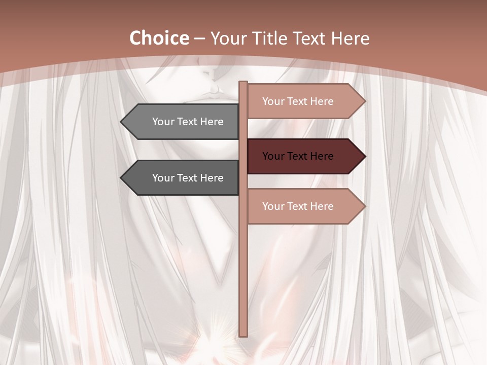 A Anime Character With Long Hair And Red Eyes PowerPoint Template