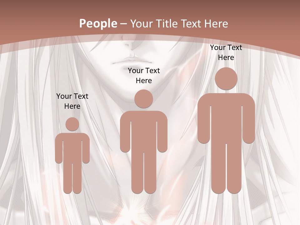 A Anime Character With Long Hair And Red Eyes PowerPoint Template