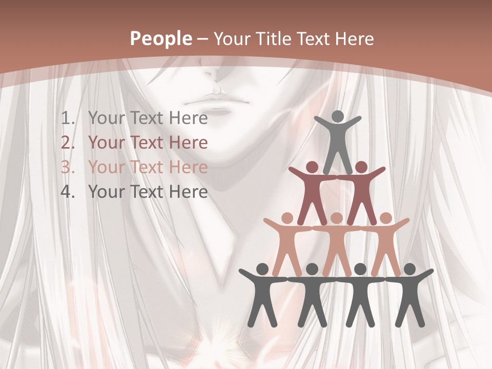 A Anime Character With Long Hair And Red Eyes PowerPoint Template