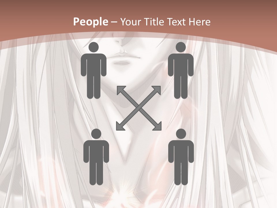 A Anime Character With Long Hair And Red Eyes PowerPoint Template