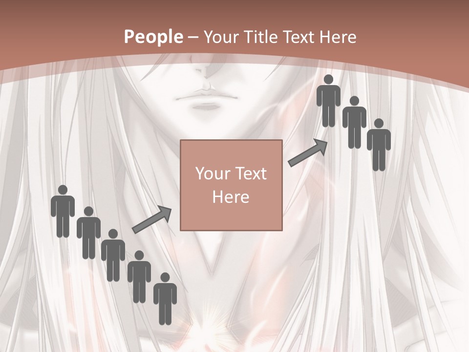 A Anime Character With Long Hair And Red Eyes PowerPoint Template