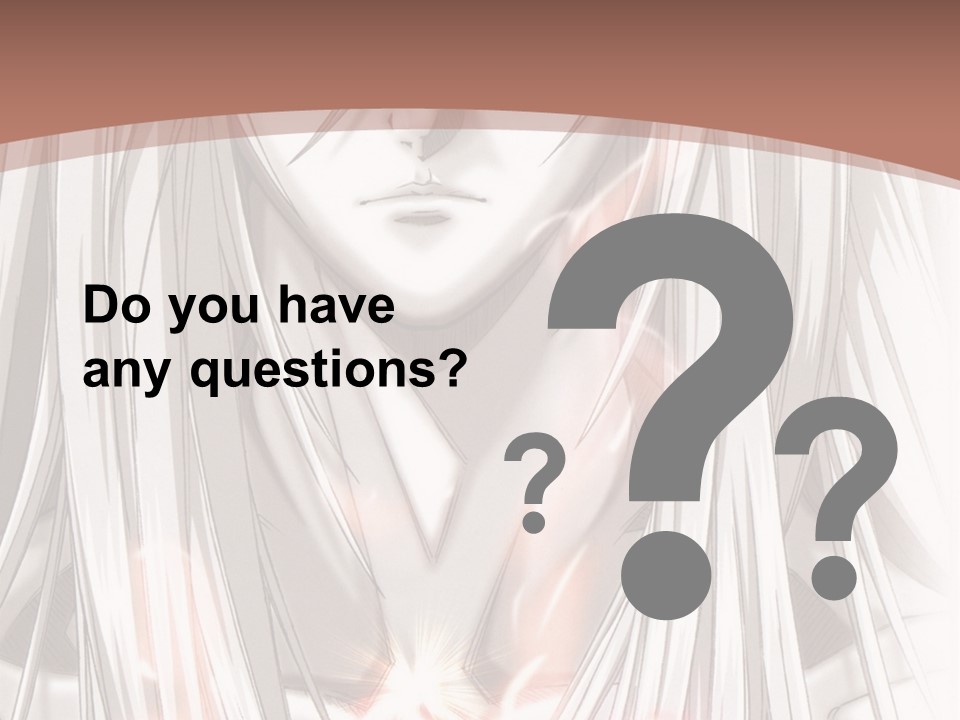 A Anime Character With Long Hair And Red Eyes PowerPoint Template