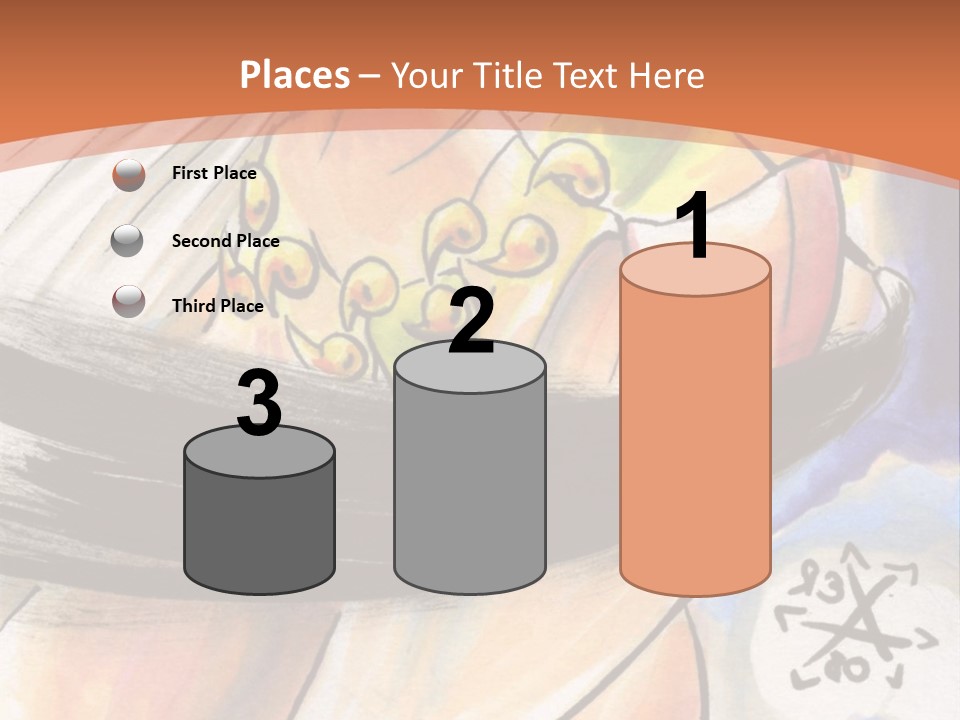 A Woman In A White Dress Is Holding A Yellow Object PowerPoint Template