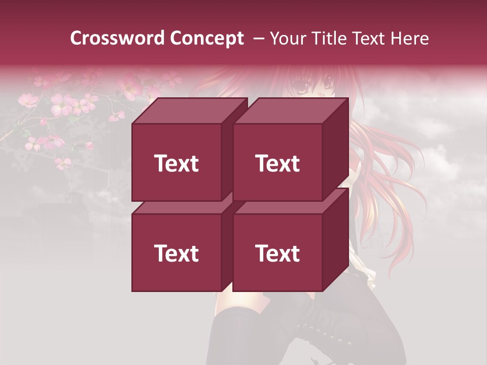 A Girl With Pink Hair And Boots Is Posing For A Picture PowerPoint Template