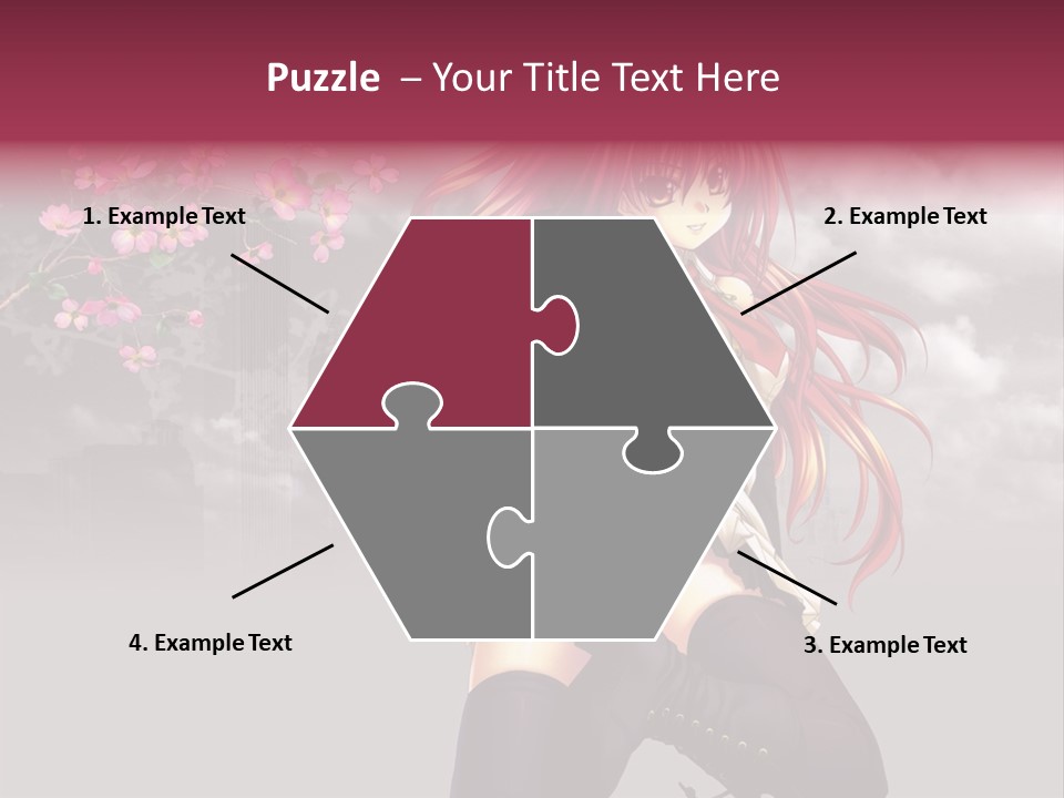 A Girl With Pink Hair And Boots Is Posing For A Picture PowerPoint Template