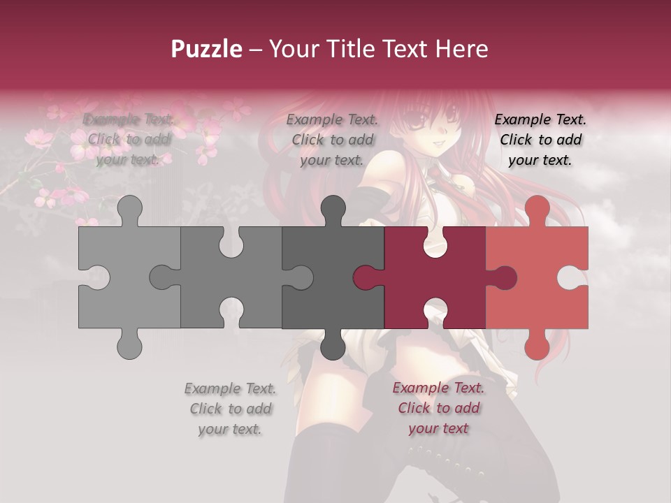A Girl With Pink Hair And Boots Is Posing For A Picture PowerPoint Template