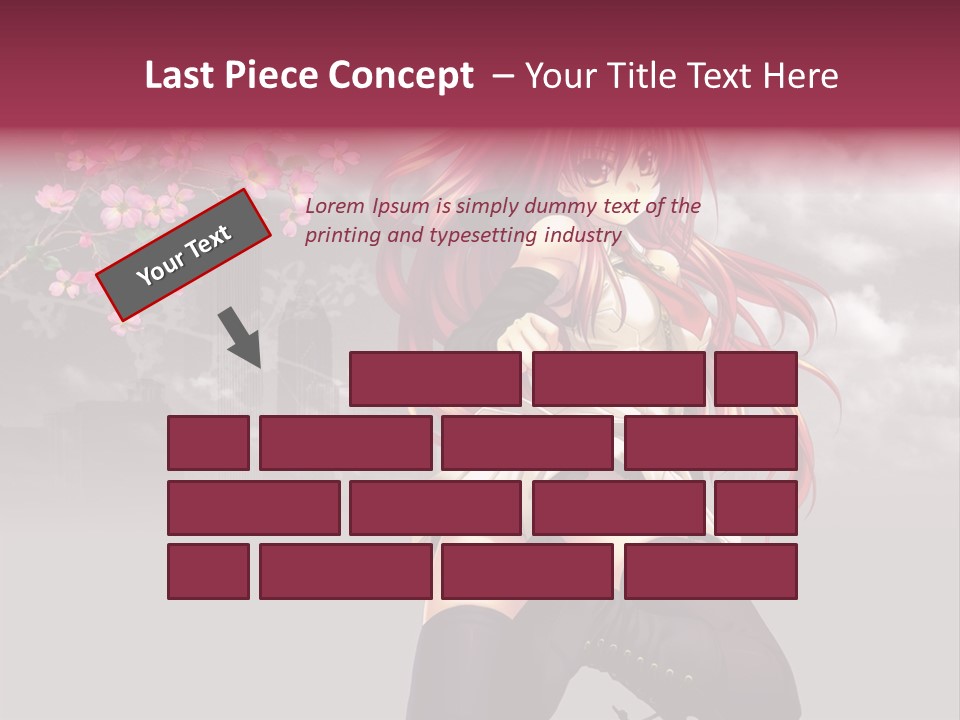A Girl With Pink Hair And Boots Is Posing For A Picture PowerPoint Template
