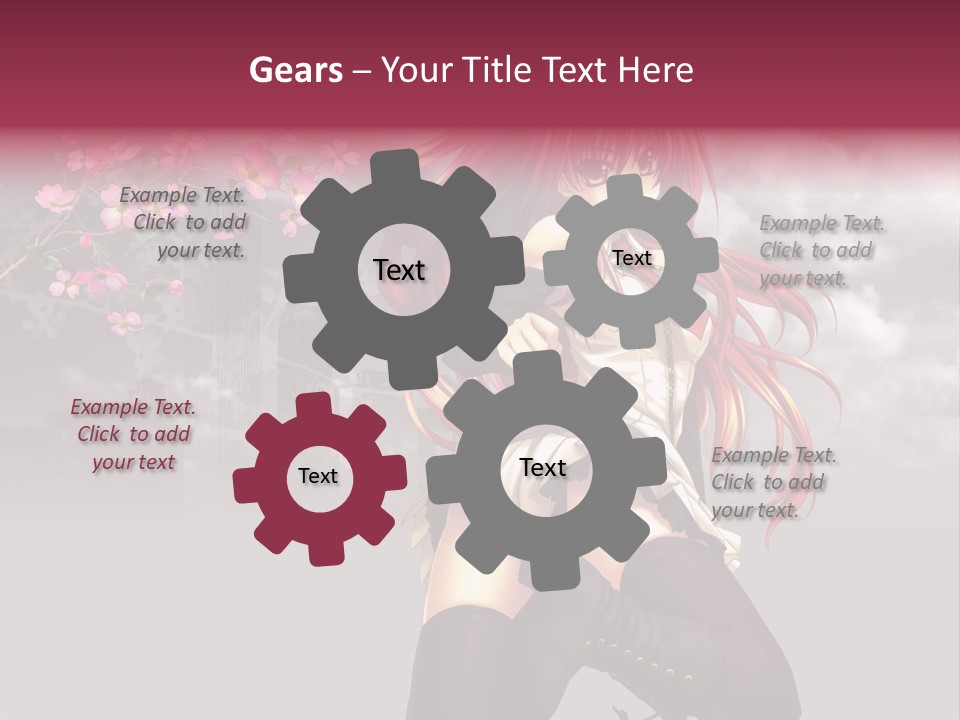 A Girl With Pink Hair And Boots Is Posing For A Picture PowerPoint Template
