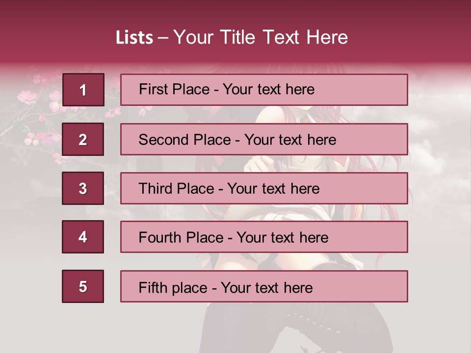 A Girl With Pink Hair And Boots Is Posing For A Picture PowerPoint Template