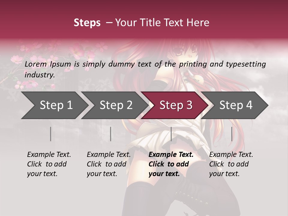 A Girl With Pink Hair And Boots Is Posing For A Picture PowerPoint Template