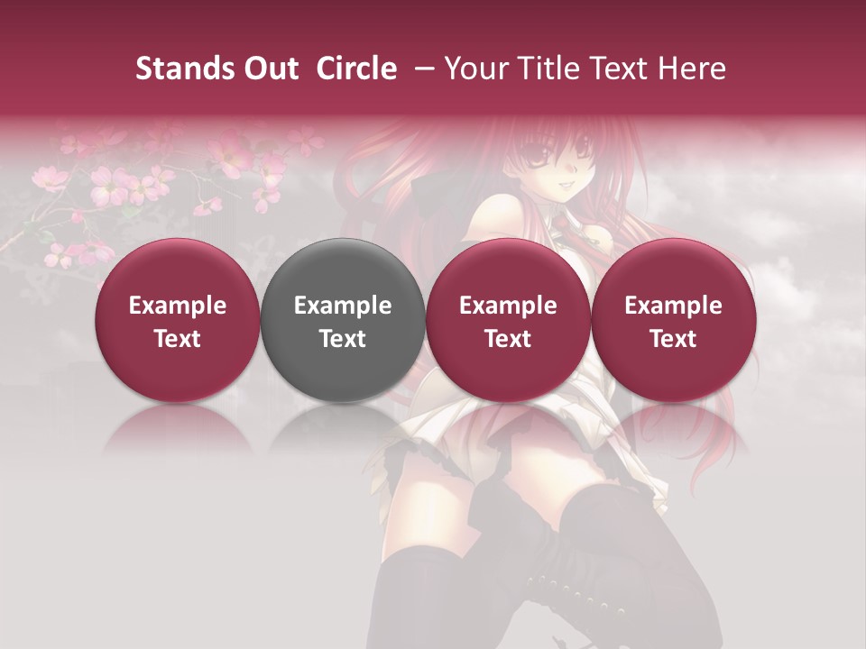 A Girl With Pink Hair And Boots Is Posing For A Picture PowerPoint Template
