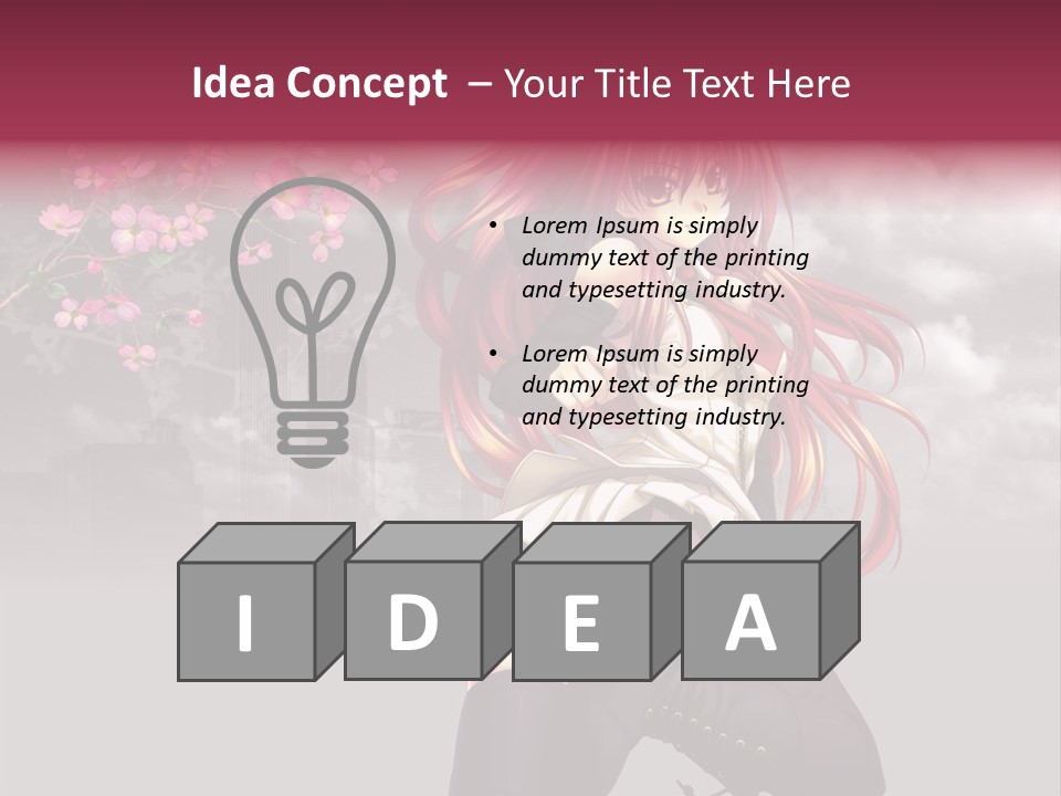A Girl With Pink Hair And Boots Is Posing For A Picture PowerPoint Template