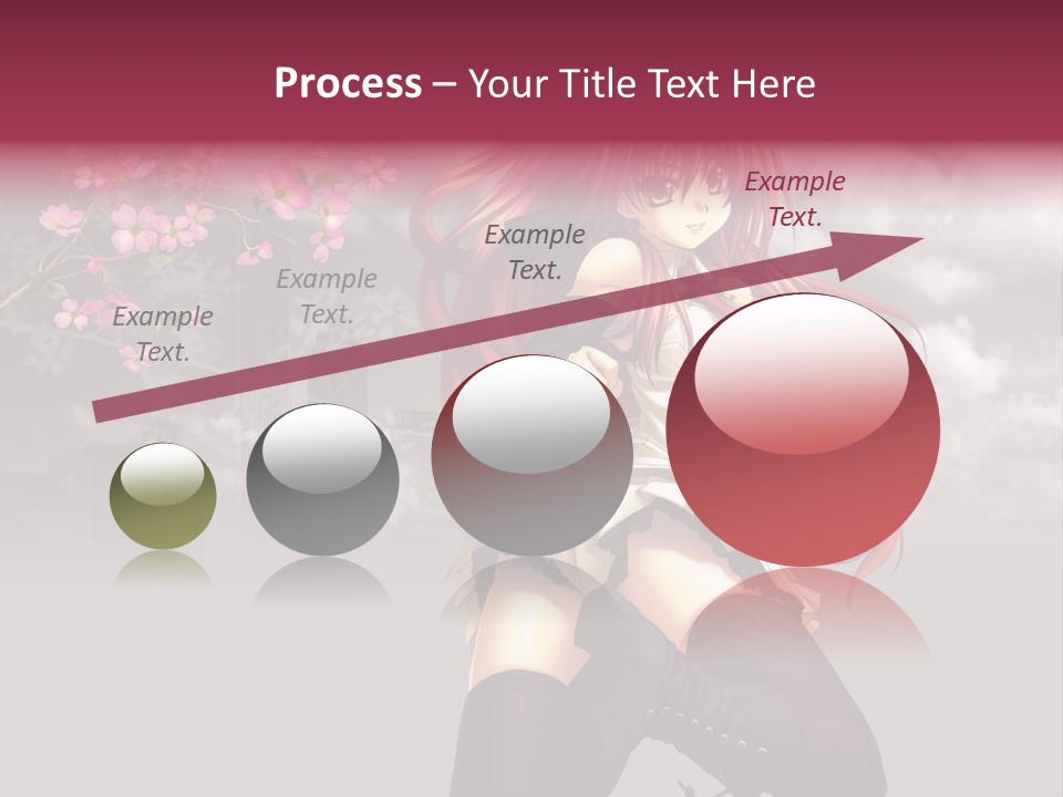 A Girl With Pink Hair And Boots Is Posing For A Picture PowerPoint Template