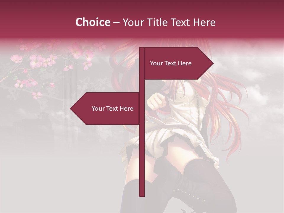 A Girl With Pink Hair And Boots Is Posing For A Picture PowerPoint Template
