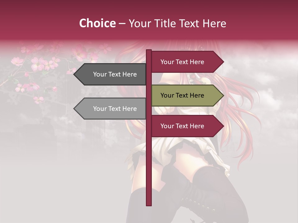 A Girl With Pink Hair And Boots Is Posing For A Picture PowerPoint Template