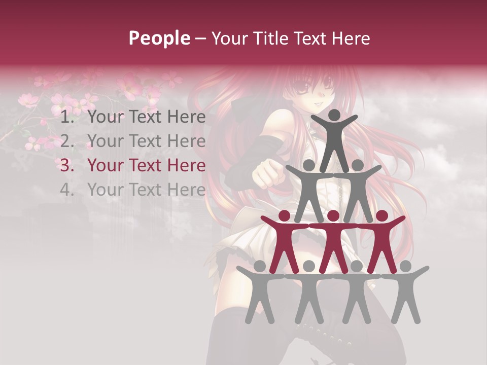 A Girl With Pink Hair And Boots Is Posing For A Picture PowerPoint Template