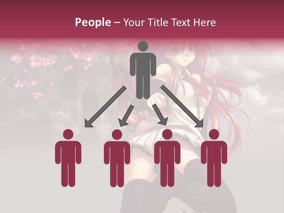 A Girl With Pink Hair And Boots Is Posing For A Picture PowerPoint Template