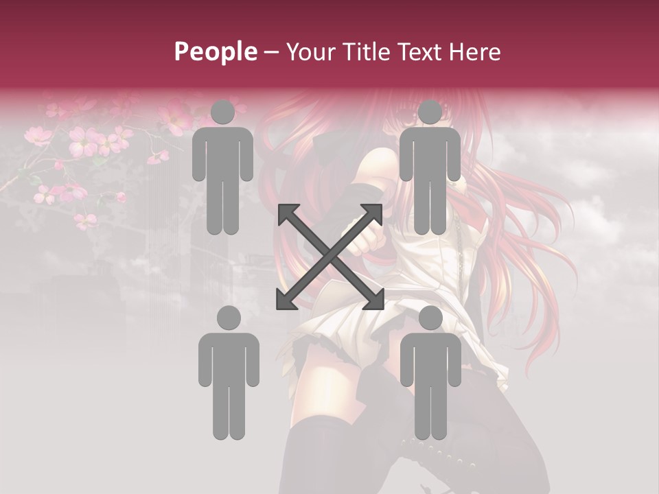 A Girl With Pink Hair And Boots Is Posing For A Picture PowerPoint Template