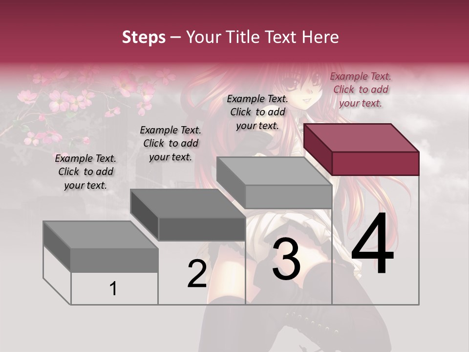 A Girl With Pink Hair And Boots Is Posing For A Picture PowerPoint Template