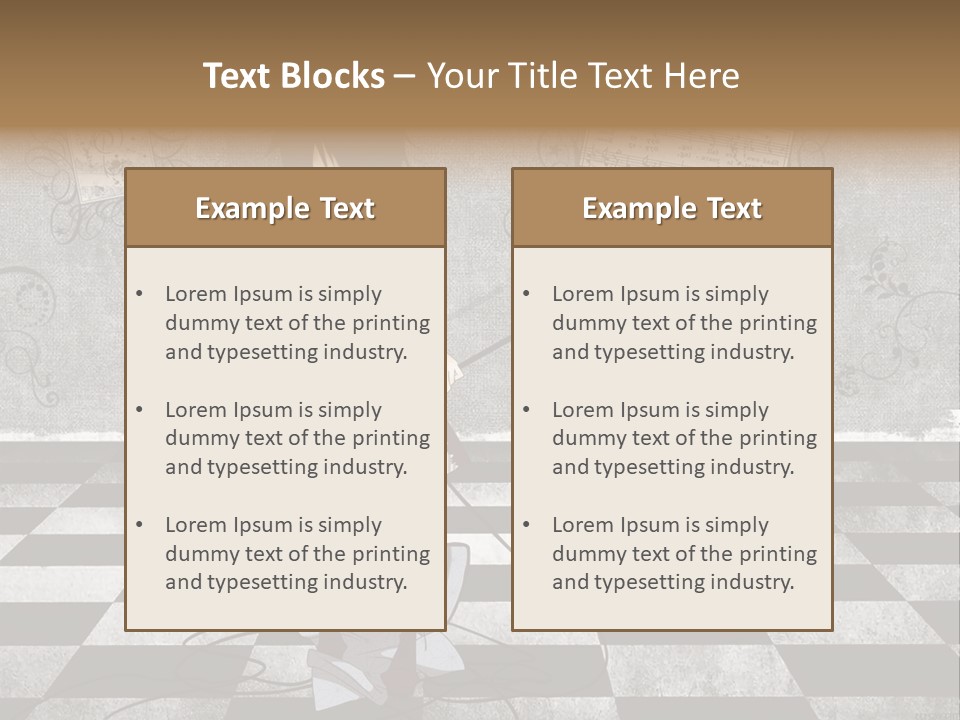 A Anime Character Is Standing On A Checkered Floor PowerPoint Template