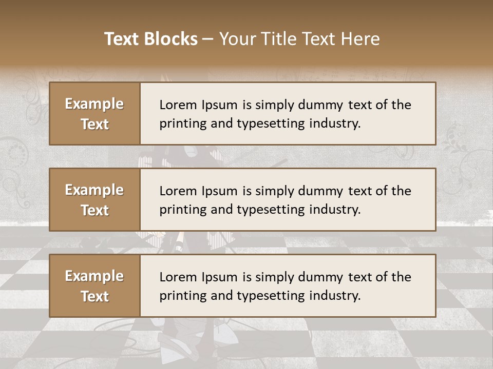 A Anime Character Is Standing On A Checkered Floor PowerPoint Template
