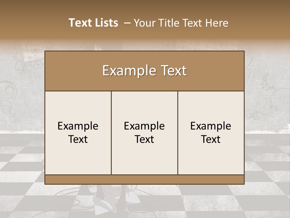 A Anime Character Is Standing On A Checkered Floor PowerPoint Template