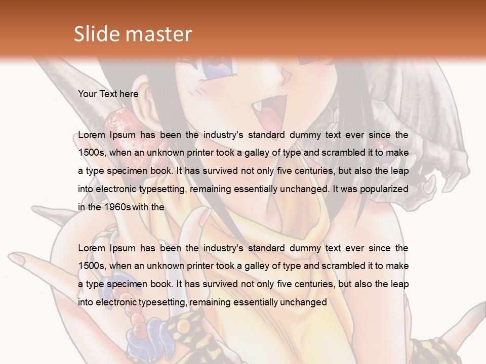 A Woman Holding A Knife And A Bird On Her Arm PowerPoint Template