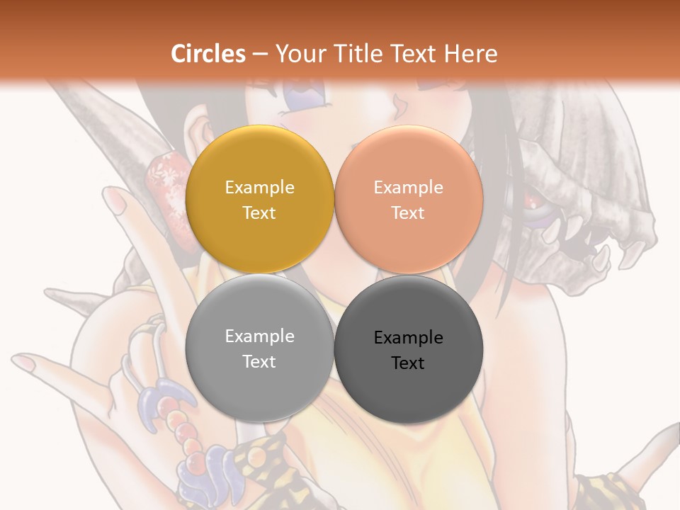 A Woman Holding A Knife And A Bird On Her Arm PowerPoint Template