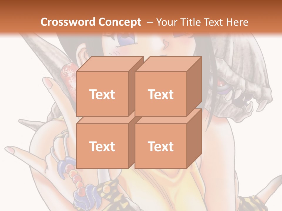 A Woman Holding A Knife And A Bird On Her Arm PowerPoint Template