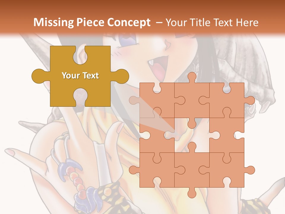 A Woman Holding A Knife And A Bird On Her Arm PowerPoint Template