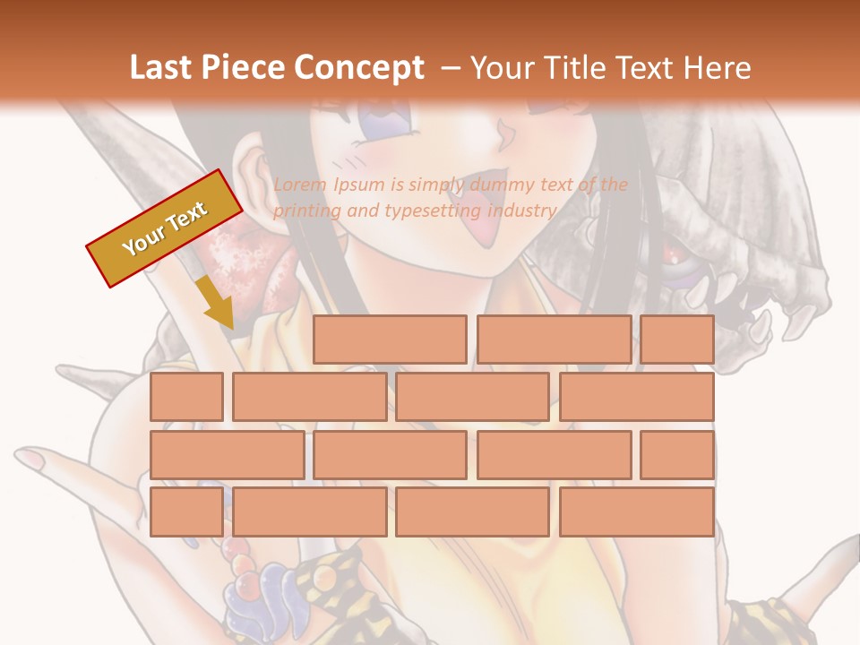 A Woman Holding A Knife And A Bird On Her Arm PowerPoint Template