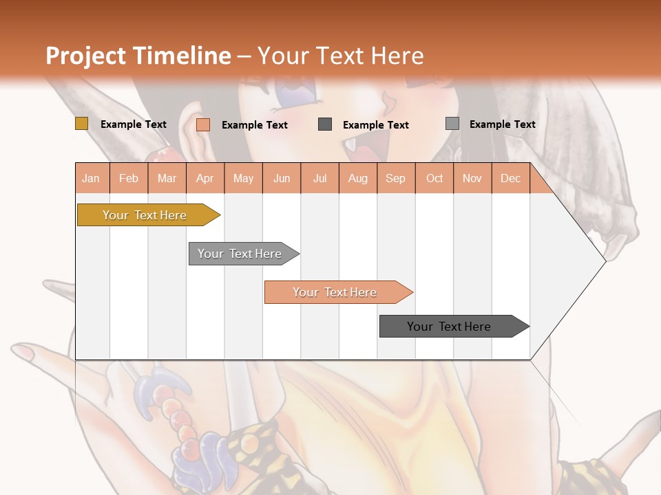 A Woman Holding A Knife And A Bird On Her Arm PowerPoint Template