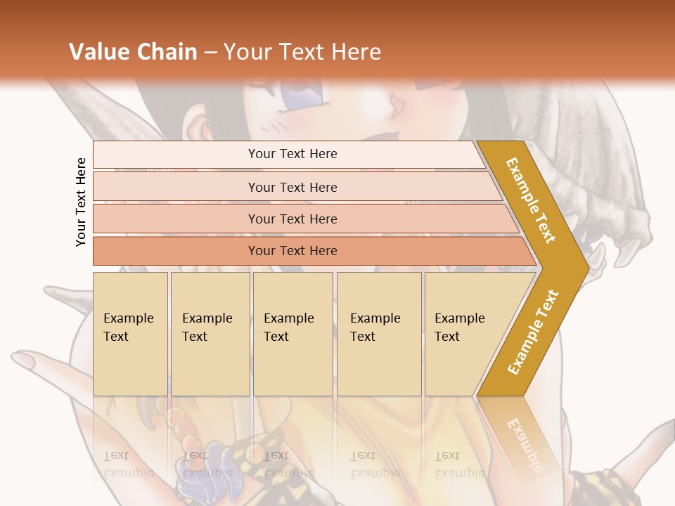 A Woman Holding A Knife And A Bird On Her Arm PowerPoint Template