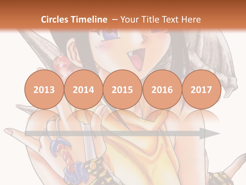 A Woman Holding A Knife And A Bird On Her Arm PowerPoint Template