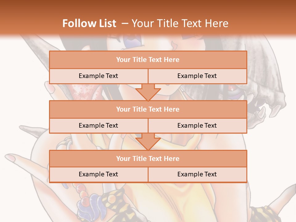 A Woman Holding A Knife And A Bird On Her Arm PowerPoint Template