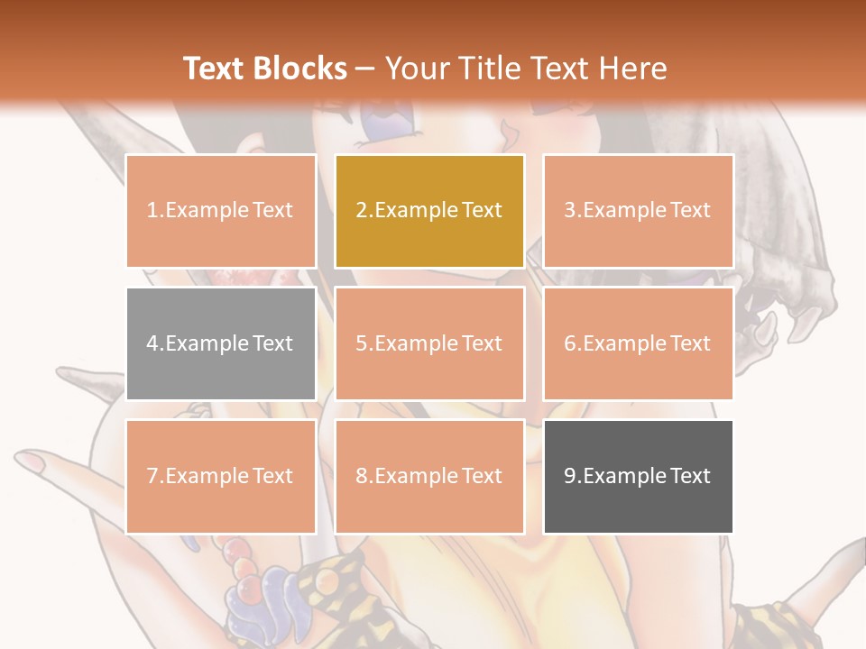 A Woman Holding A Knife And A Bird On Her Arm PowerPoint Template