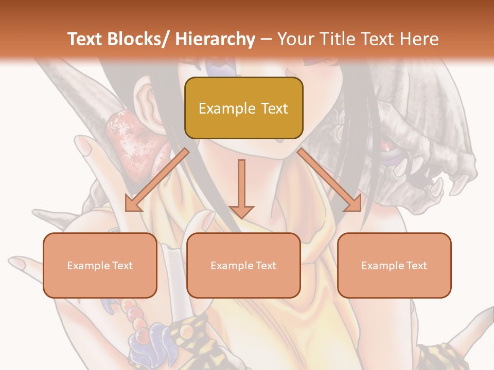 A Woman Holding A Knife And A Bird On Her Arm PowerPoint Template