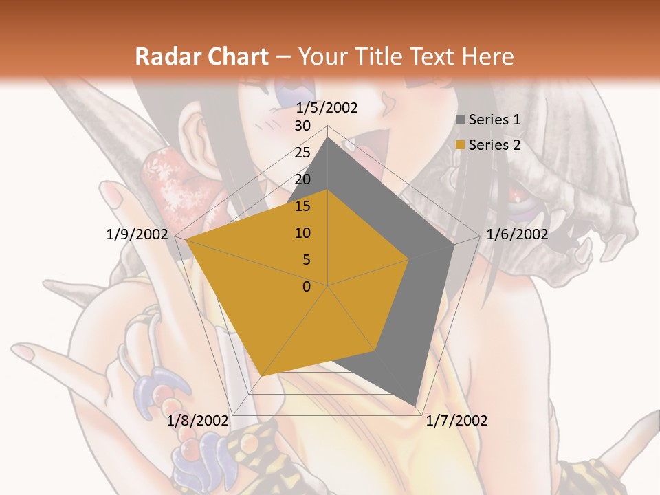 A Woman Holding A Knife And A Bird On Her Arm PowerPoint Template