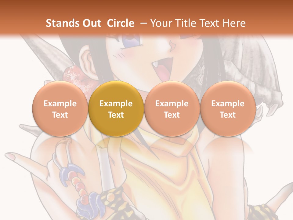 A Woman Holding A Knife And A Bird On Her Arm PowerPoint Template