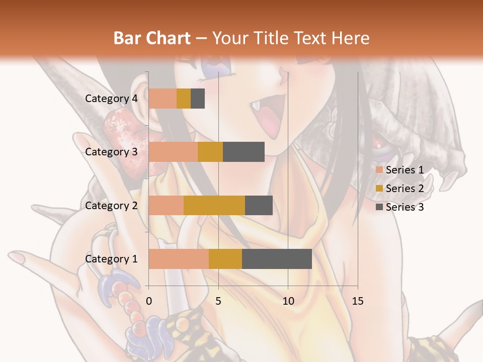 A Woman Holding A Knife And A Bird On Her Arm PowerPoint Template