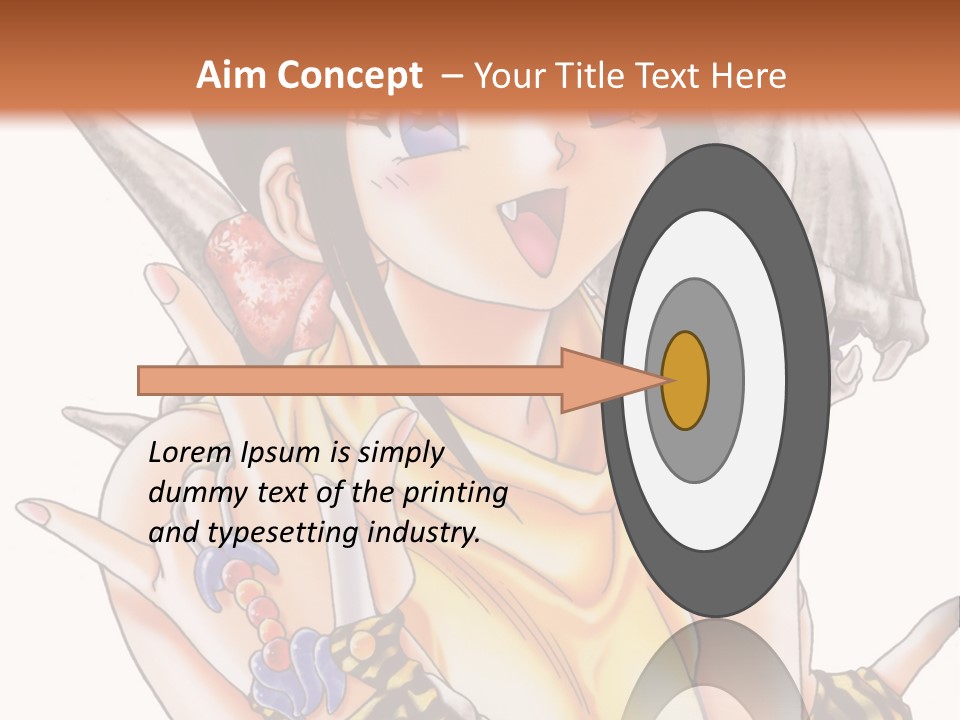 A Woman Holding A Knife And A Bird On Her Arm PowerPoint Template