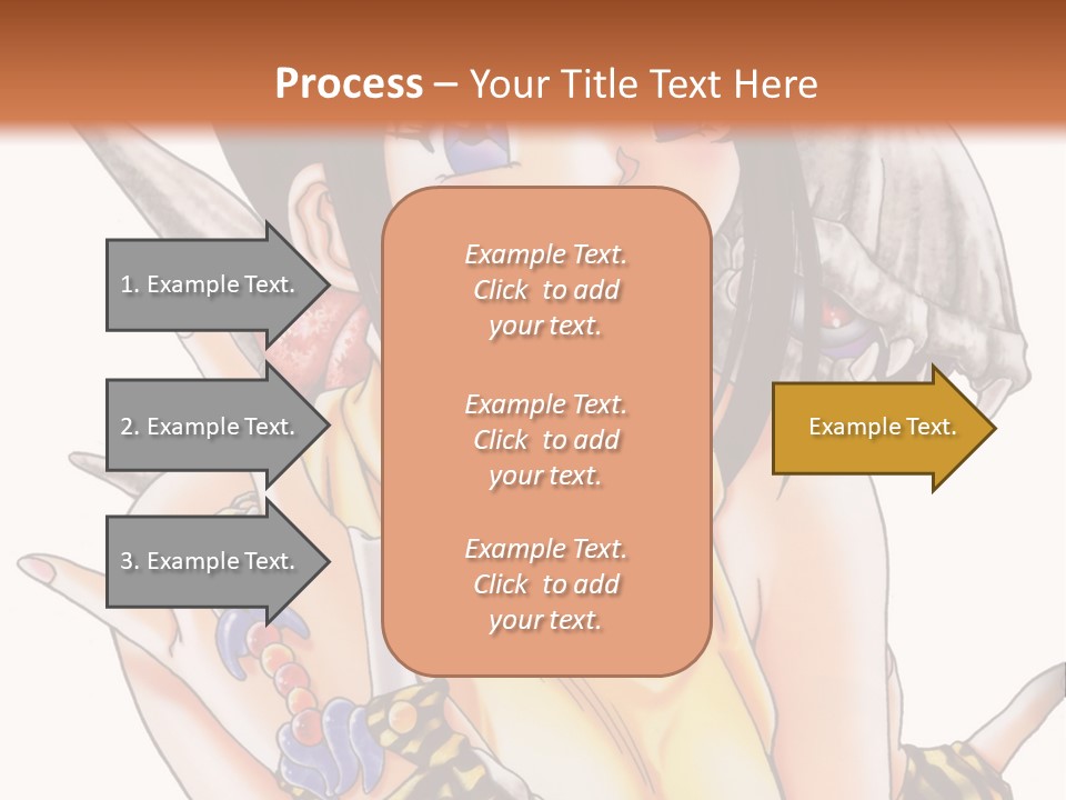 A Woman Holding A Knife And A Bird On Her Arm PowerPoint Template