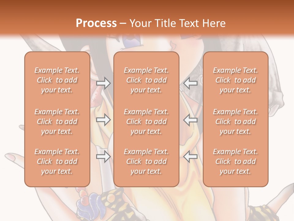 A Woman Holding A Knife And A Bird On Her Arm PowerPoint Template