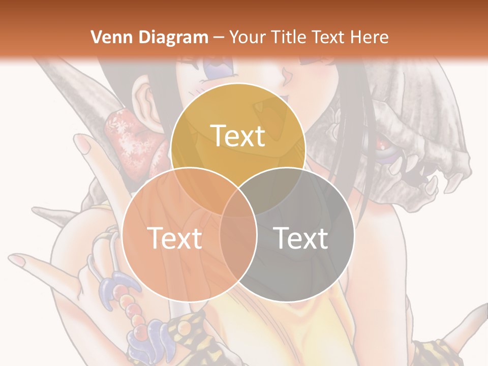 A Woman Holding A Knife And A Bird On Her Arm PowerPoint Template