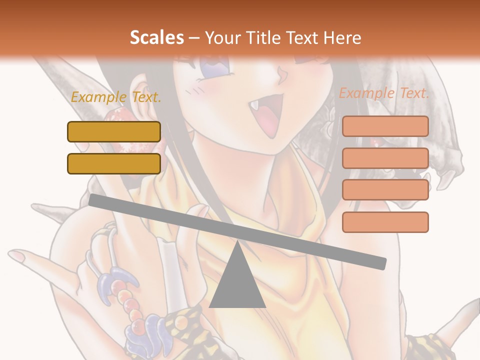 A Woman Holding A Knife And A Bird On Her Arm PowerPoint Template