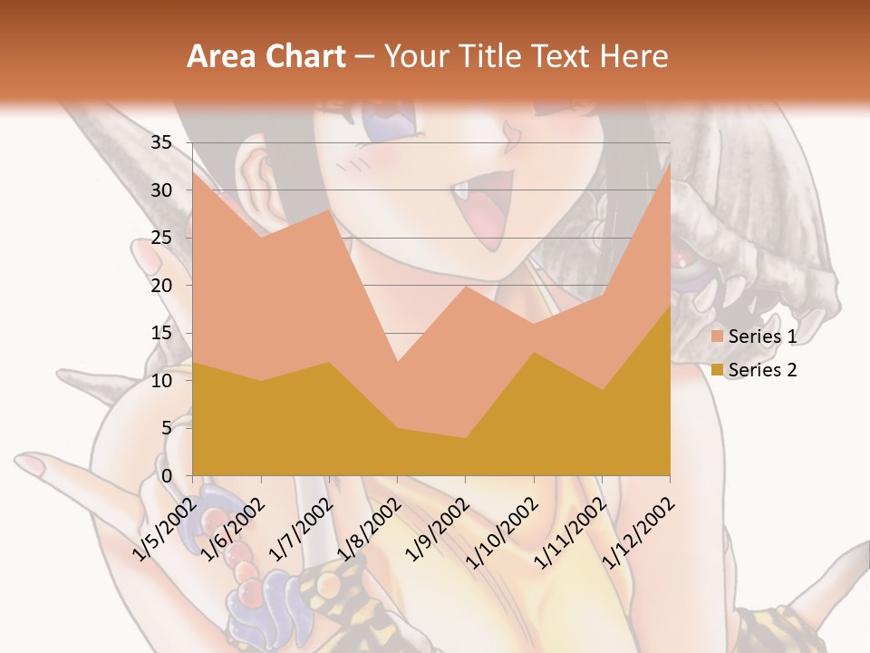 A Woman Holding A Knife And A Bird On Her Arm PowerPoint Template