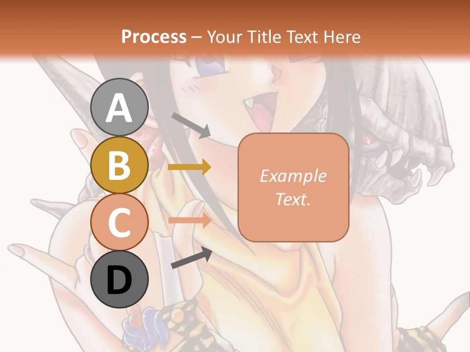 A Woman Holding A Knife And A Bird On Her Arm PowerPoint Template