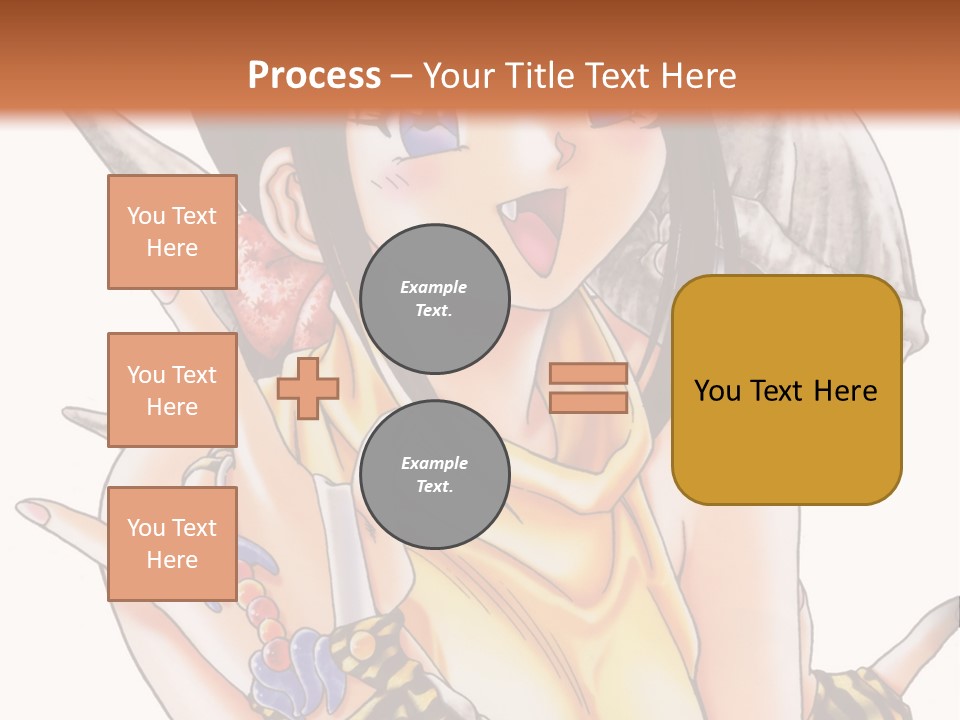 A Woman Holding A Knife And A Bird On Her Arm PowerPoint Template